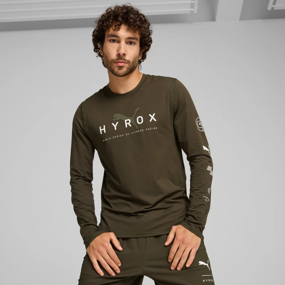 HYROX x PUMA Run Cloudspun LS Tee - Green - XL Image 1