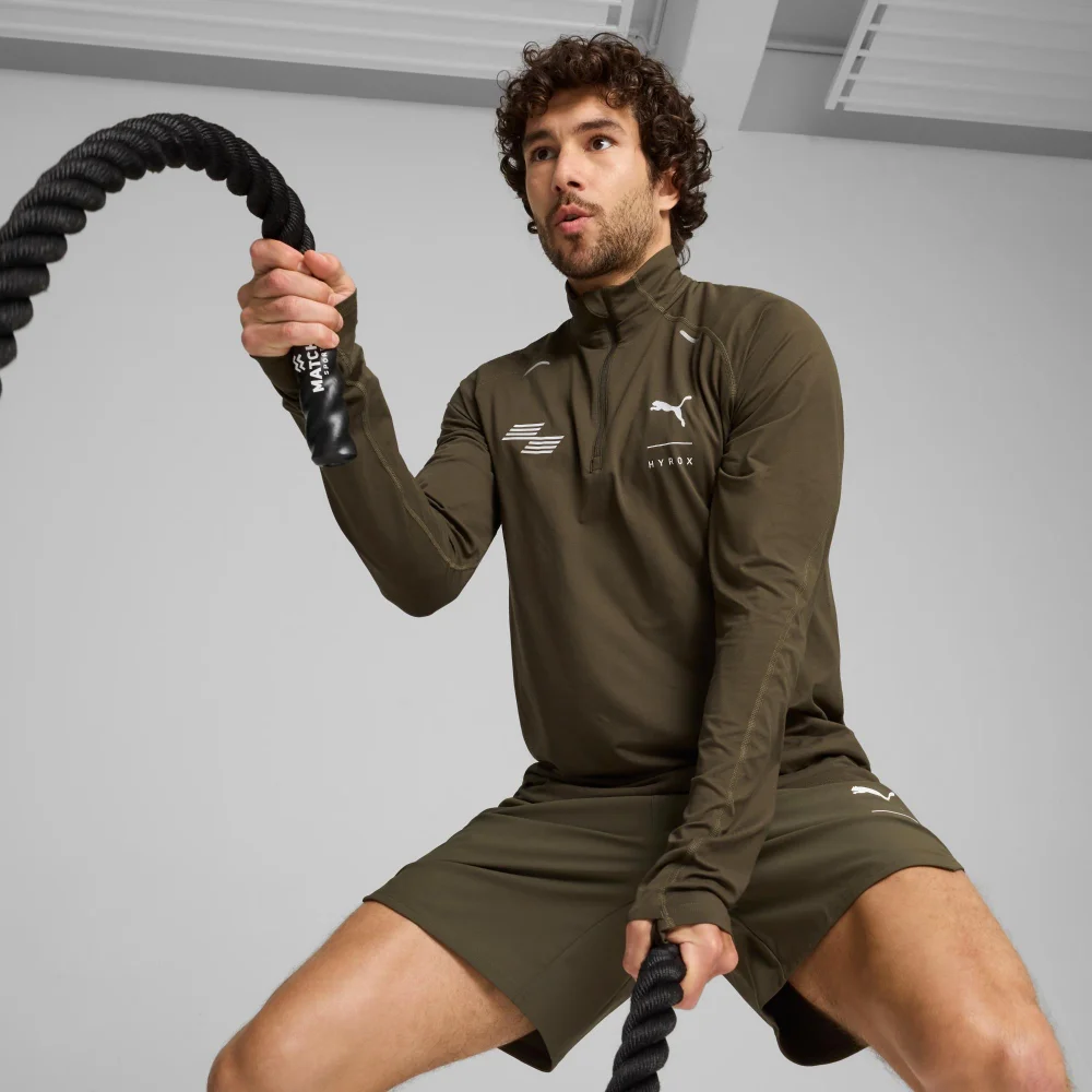 HYROX x PUMA Run Cloudspun 1/4 Zip - Green - XL Image 1