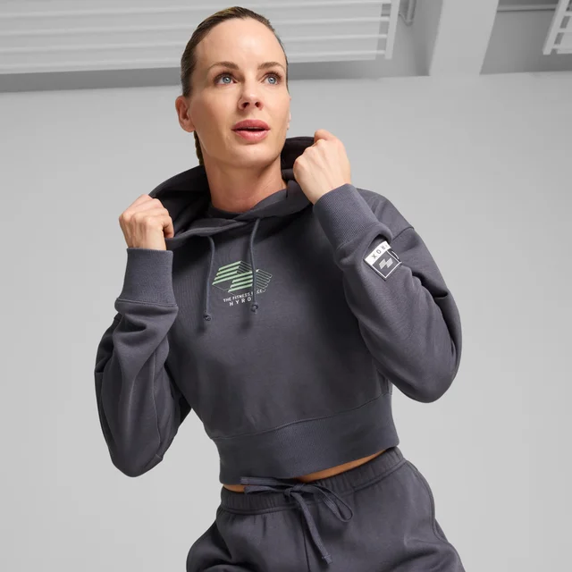 HYROX x PUMA Cropped Hoodie - Grey
