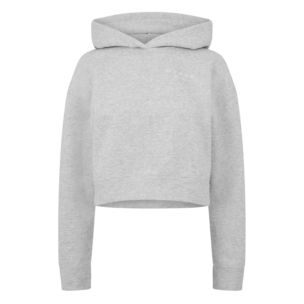 PUMA x HYROX World Cropped Hoodie Womens - Grey - S Image 1