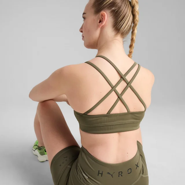 Womens PUMA x HYROX MOVE STRAPPY BRA - Green