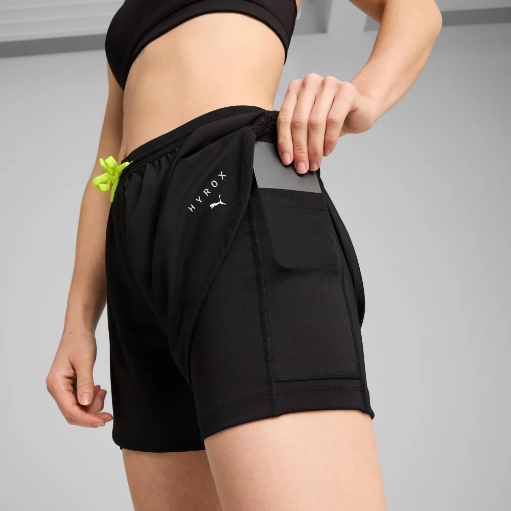 Womens PUMA x HYROX Ultraweave 2in1 Short - Black - S Image 1