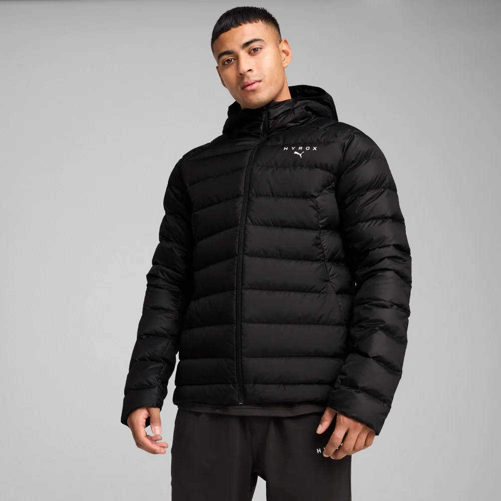 UNISEX PUMA x HYROX Hooded Down Jacket - Black - S Image 1