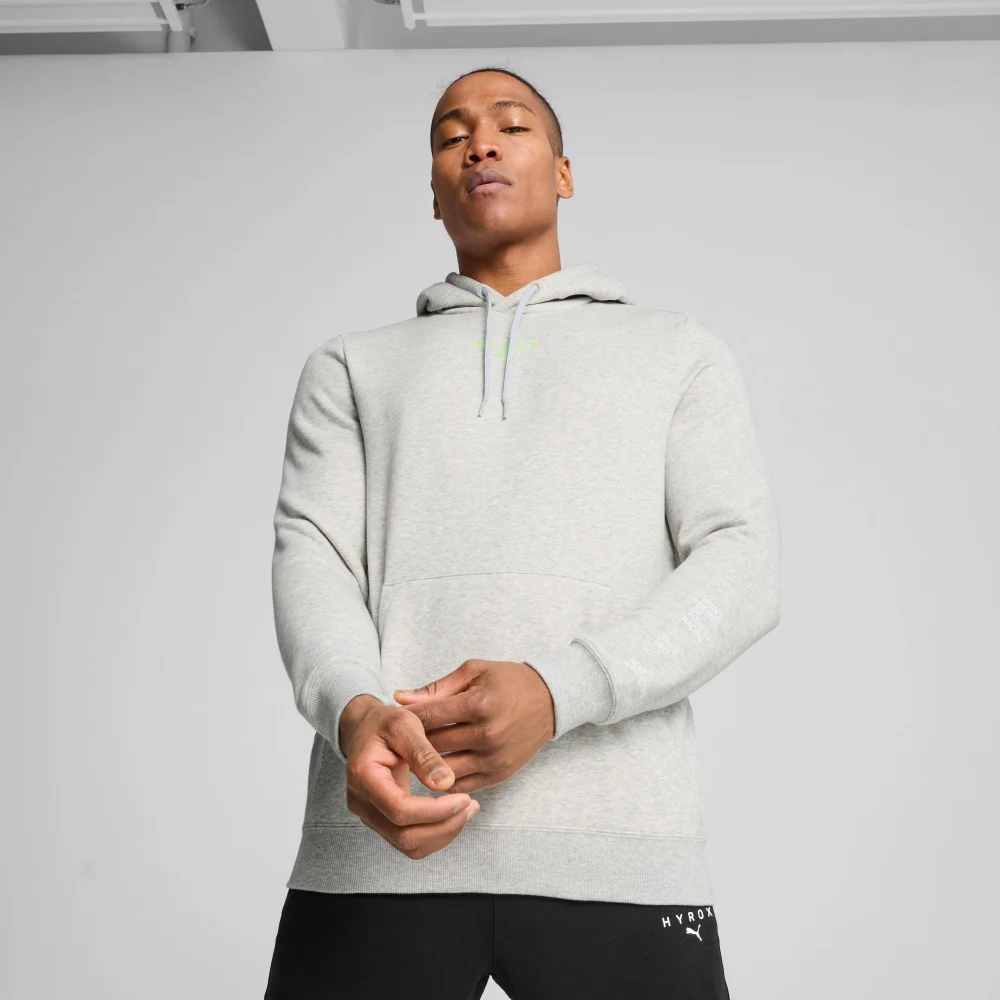 Mens PUMA x HYROX Heavyweight Hoodie - Grey - L Image 1
