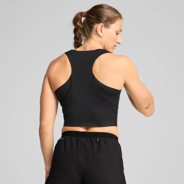 Womens PUMA x HYROX ULTRASPUN CROP TANK - Black