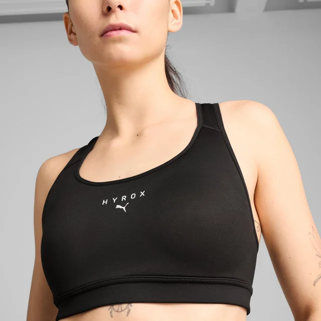 Womens PUMA x HYROX Mid Impact Bra - Black
