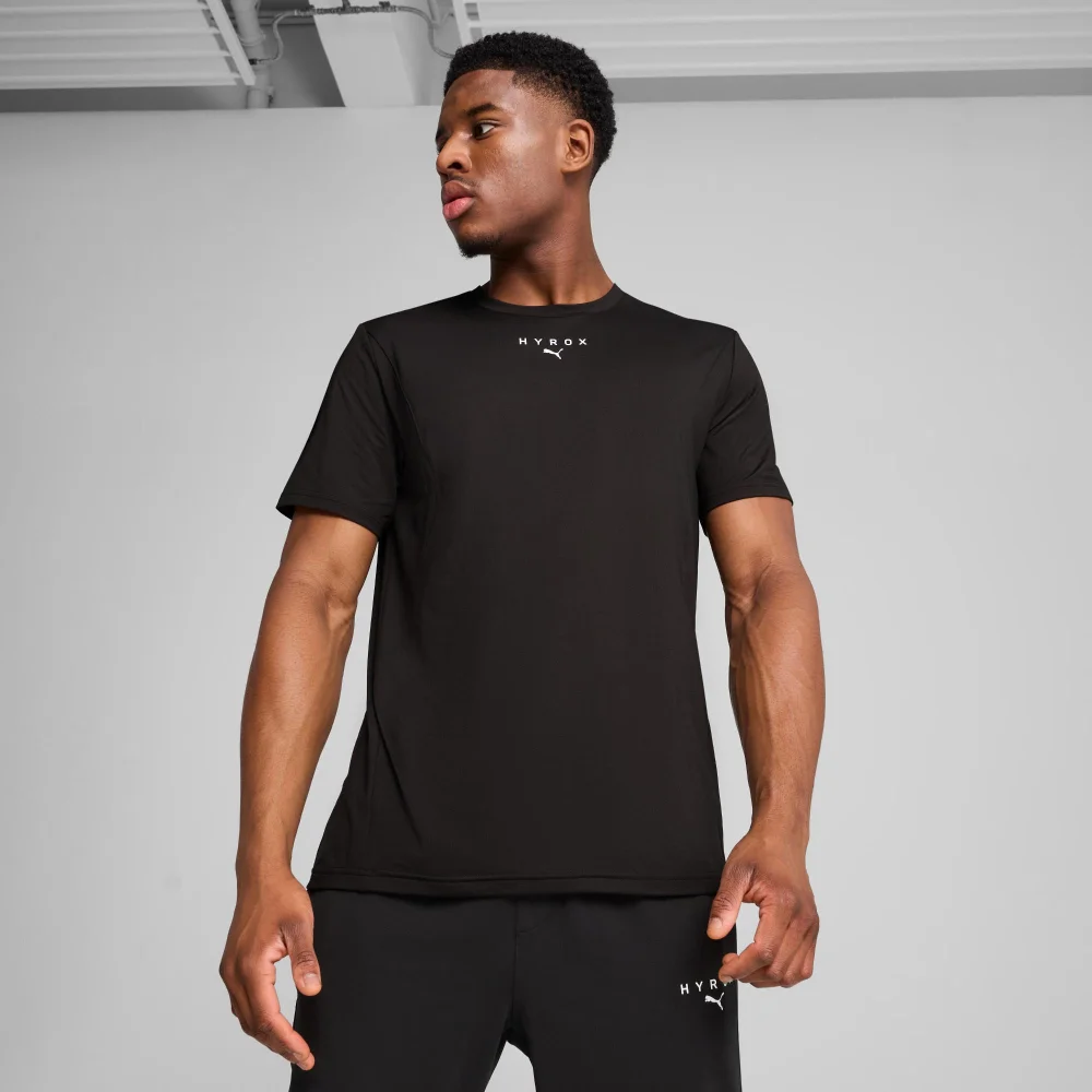 Mens PUMA x HYROX Cloudspun Tee - Black - S Image 1