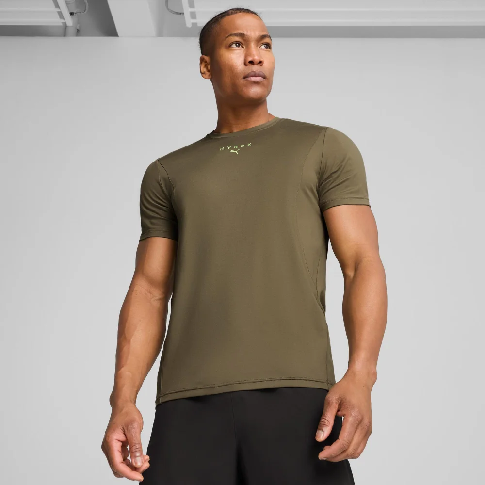 Mens PUMA x HYROX Cloudspun Tee - Green - L Image 1