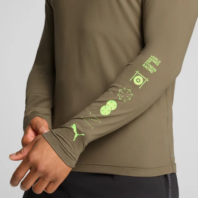 Mens PUMA x HYROX Cloudspun LS Tee - Green