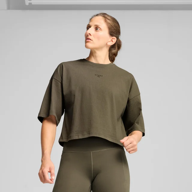 Womens PUMA x HYROX Oversize Tee - Green