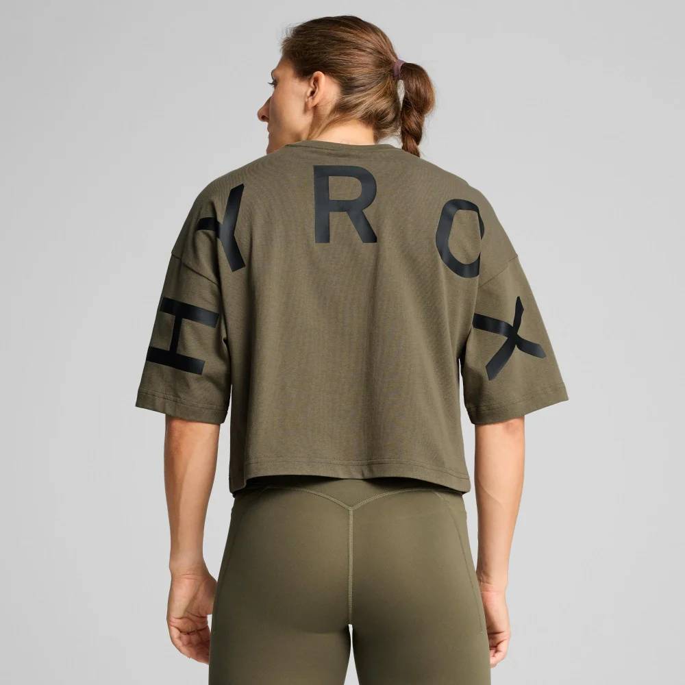 Womens PUMA x HYROX Oversize Tee - Green - L Image 1