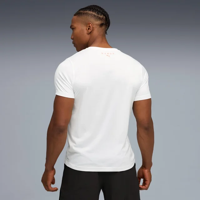 Mens PUMA x HYROX POLY GRAPHIC TEE - White