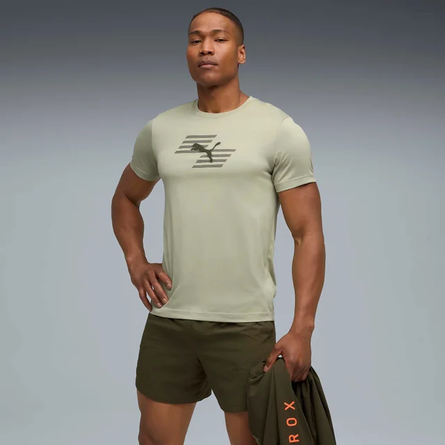 Mens PUMA x HYROX POLY GRAPHIC TEE - Green