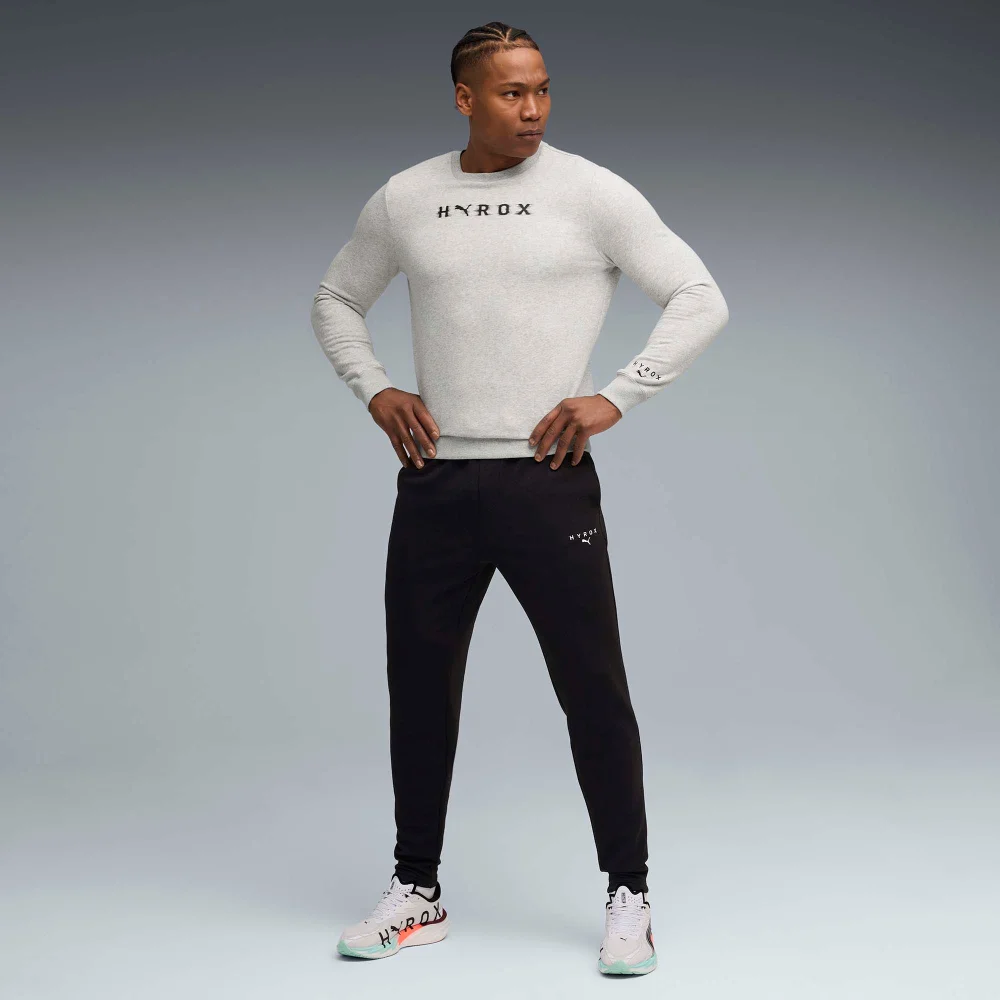 Mens PUMA x HYROX HEAVYWEIGHT CREWNECK - Grey - S Image 1