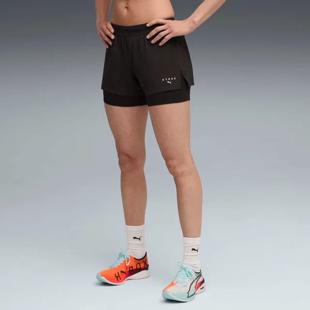 Womens PUMA x HYROX 2IN1 SHORT - Black