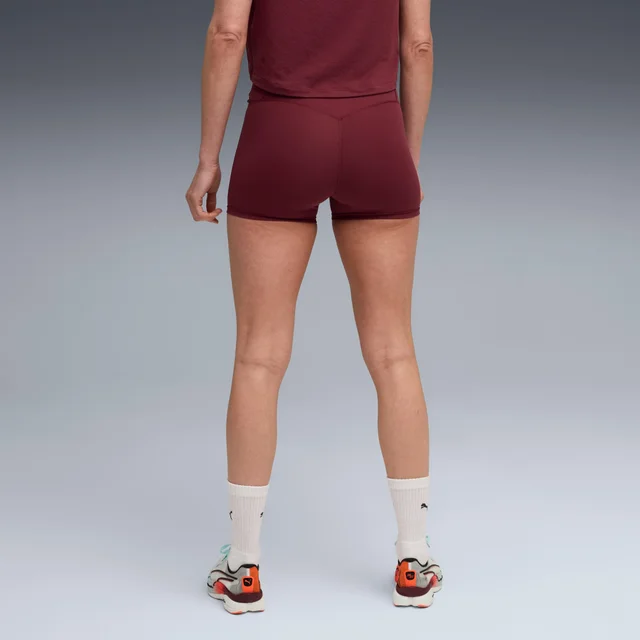 Womens PUMA X HYROX SHAPELUXE 3" TIGHT SHORT - Red