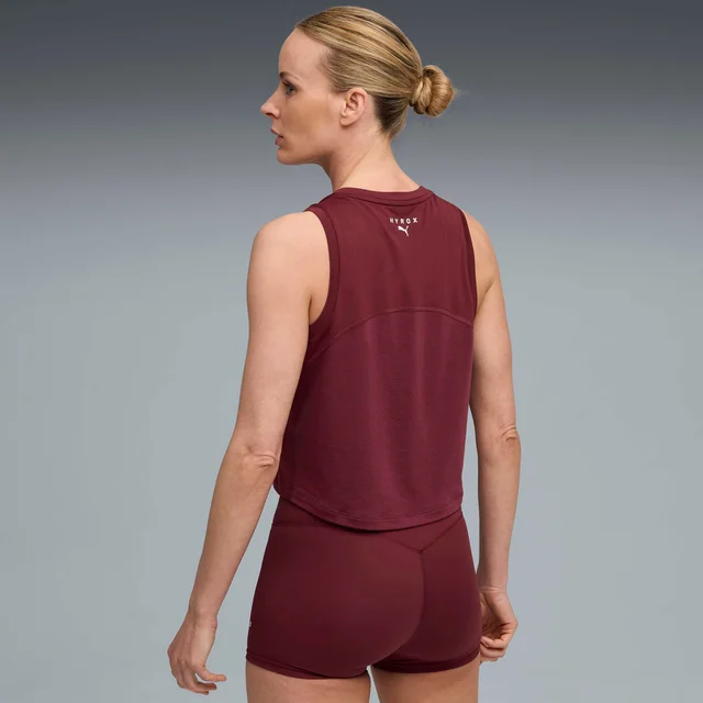 Womens PUMA x HYROX CLOUDSPUN THERMOADAPT CROP TANK - Red