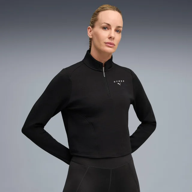 WOMEN'S CLOUDSPUN 1/4 ZIP - black