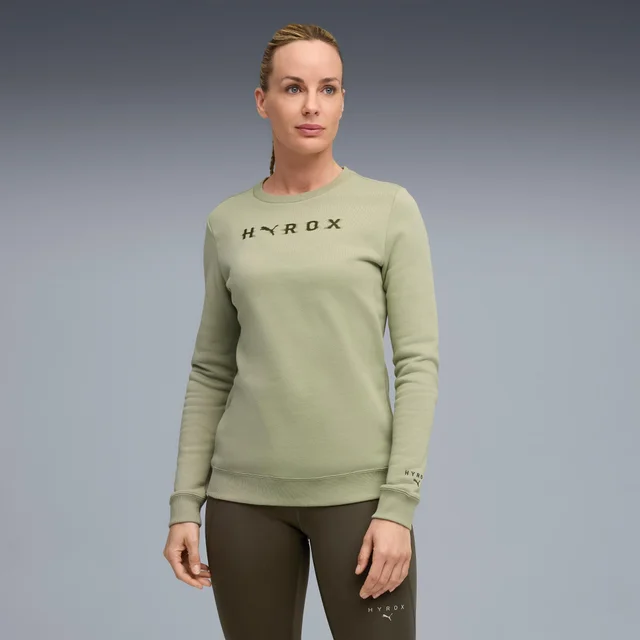 Womens PUMA x HYROX HEAVYWEIGHT CREW - Green