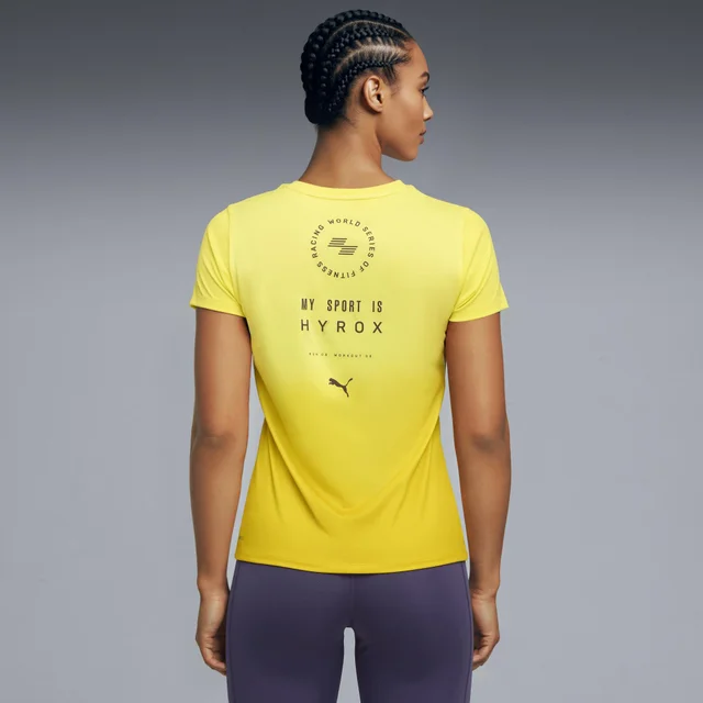 WOMEN'S POLY GRAPHIC TEE - yellow