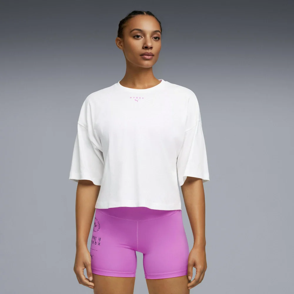 WOMEN'S CROPPED LIFESTYLE TEE - white - L Image 1