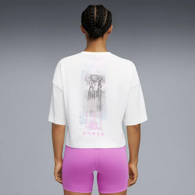WOMEN'S CROPPED LIFESTYLE TEE - white