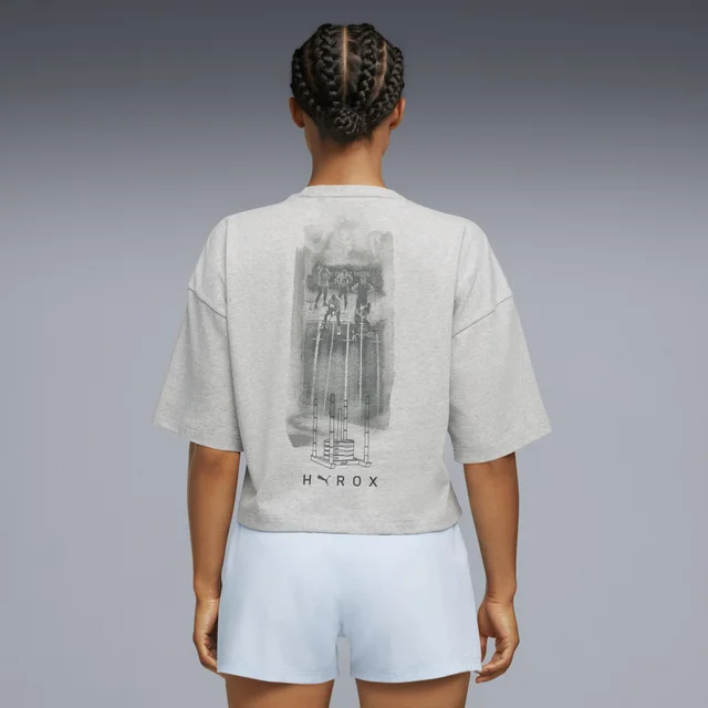 WOMEN'S CROPPED LIFESTYLE TEE - grey