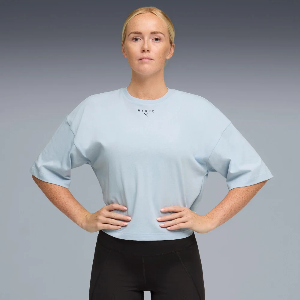 WOMEN'S CROPPED LIFESTYLE TEE - light blue - L Image 1