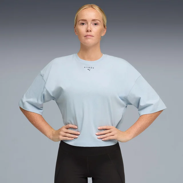 WOMEN'S CROPPED LIFESTYLE TEE - light blue