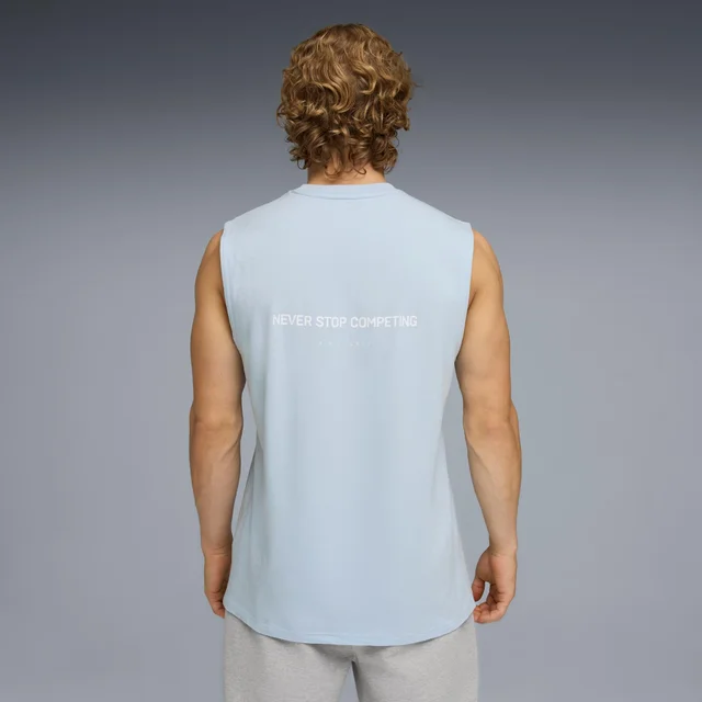 UNISEX CUTOFF TANK - light blue