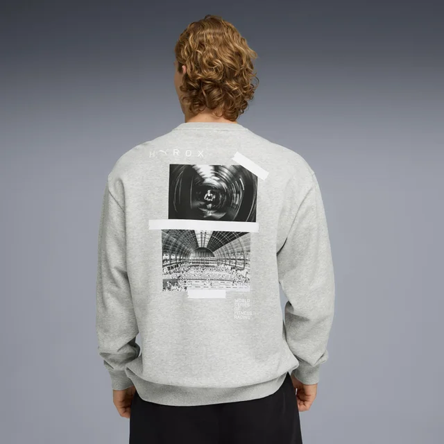 MEN'S HEAVYWEIGHT GRAPHIC CREWNECK - grey