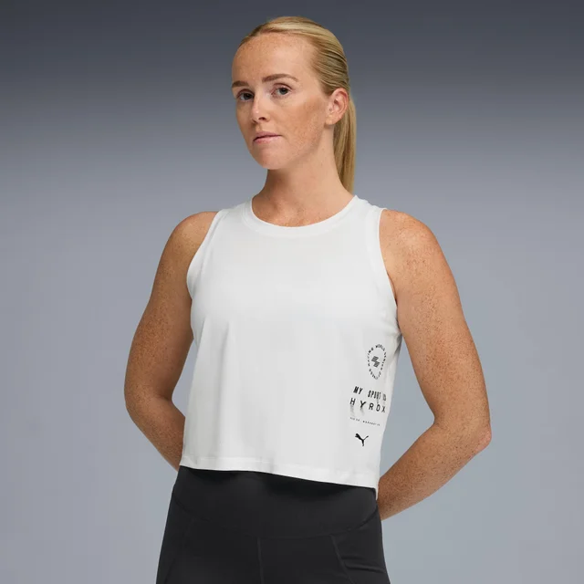 WOMEN'S CLOUDSPUN THERMOADAPT CROP TANK - white