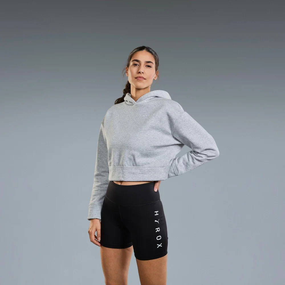 WORLD CROPPED HOODIE WOMEN'S - grey - XS Image 1