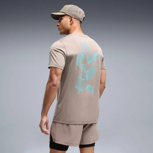 MEN'S POLY GRAPHIC TEE - grey