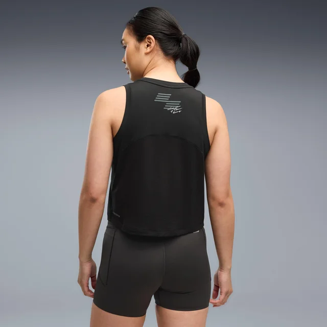 WOMEN'S CLOUDSPUN THERMOADAPT CROP TANK - black