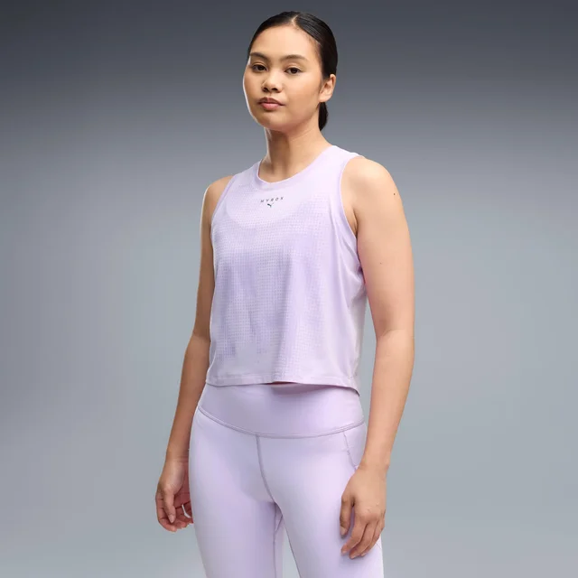 WOMEN'S CLOUDSPUN THERMOADAPT CROP TANK - purple