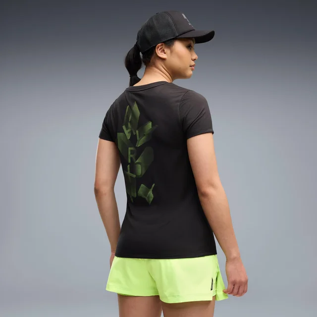 WOMEN'S POLY GRAPHIC TEE - black