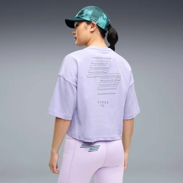 WOMEN'S CROPPED LIFESTYLE TEE - purple