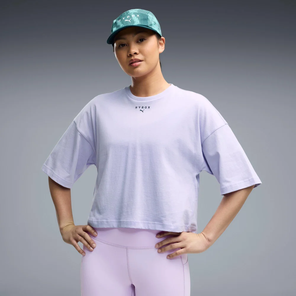 WOMEN'S CROPPED LIFESTYLE TEE - purple - XS Image 1