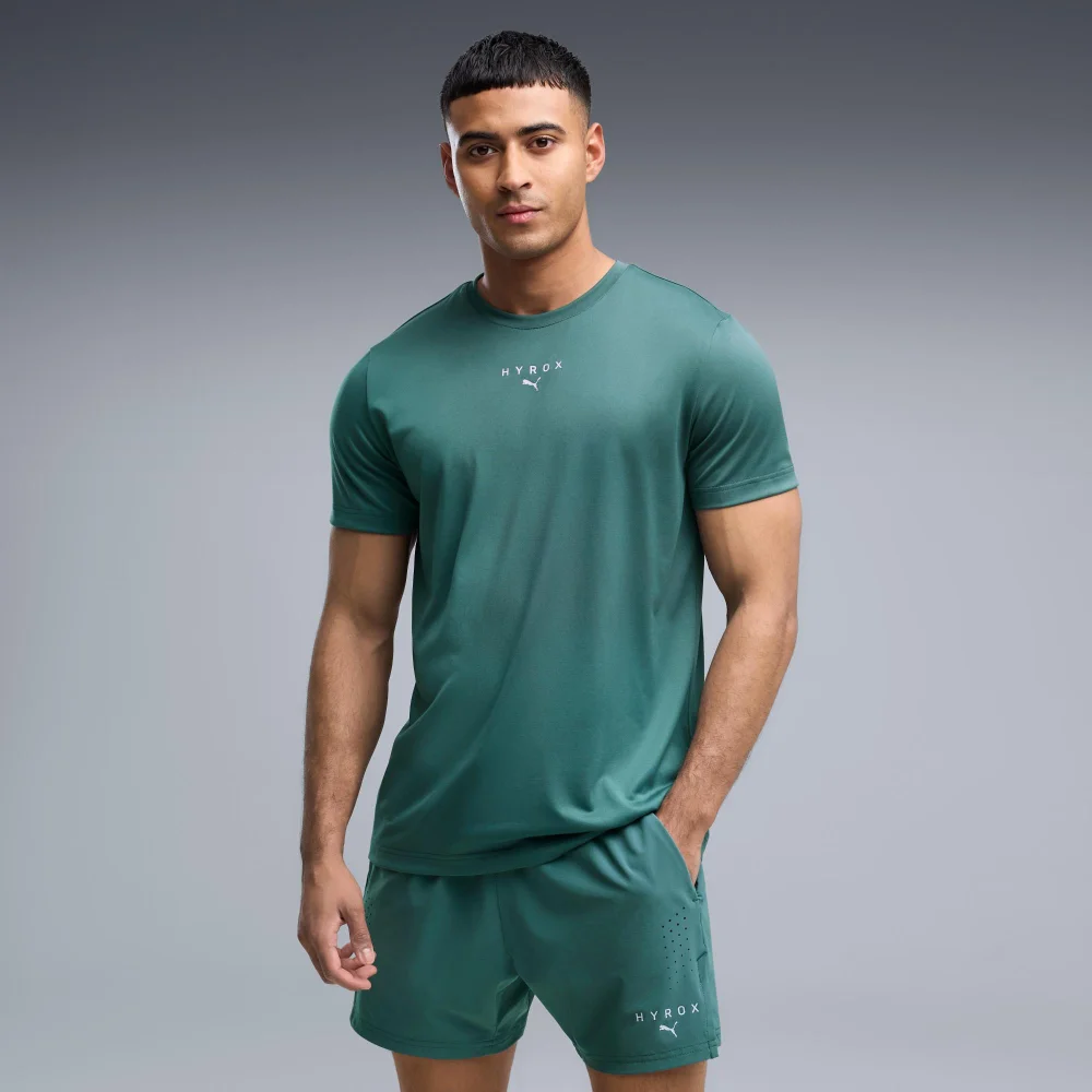 MEN'S POLY GRAPHIC TEE - green - S Image 1